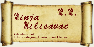 Minja Milisavac vizit kartica